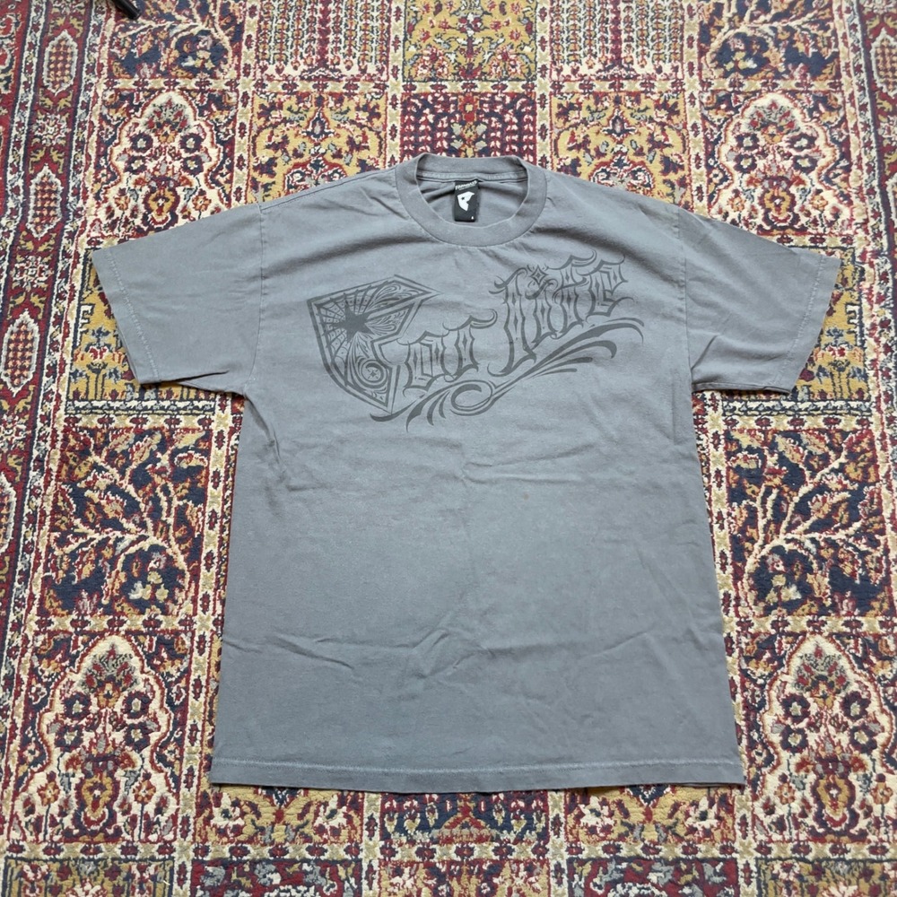 VTG 00s Famous Stars and Straps For Life Graphic Tee Gray Short‎ Sleeve Size L